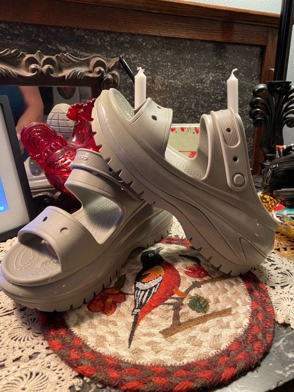 CROCS Classic Clog Sandals in Light Gray - Picture 6 of 8